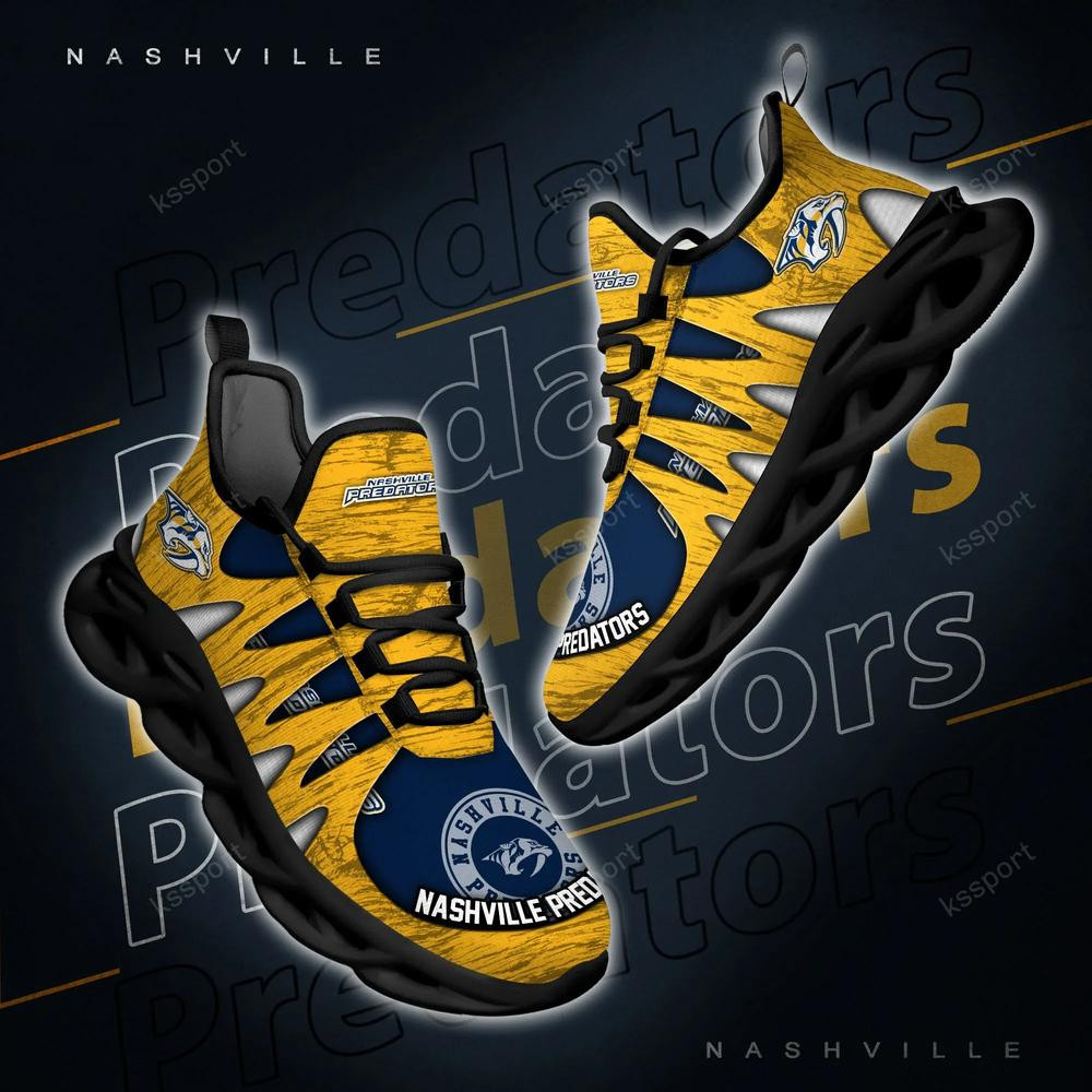 Nashville Predators Max Soul Shoes, Running Sneakers - Famjoys Nashville Predators Max Soul Shoes, Running Sneakers - Famjoys