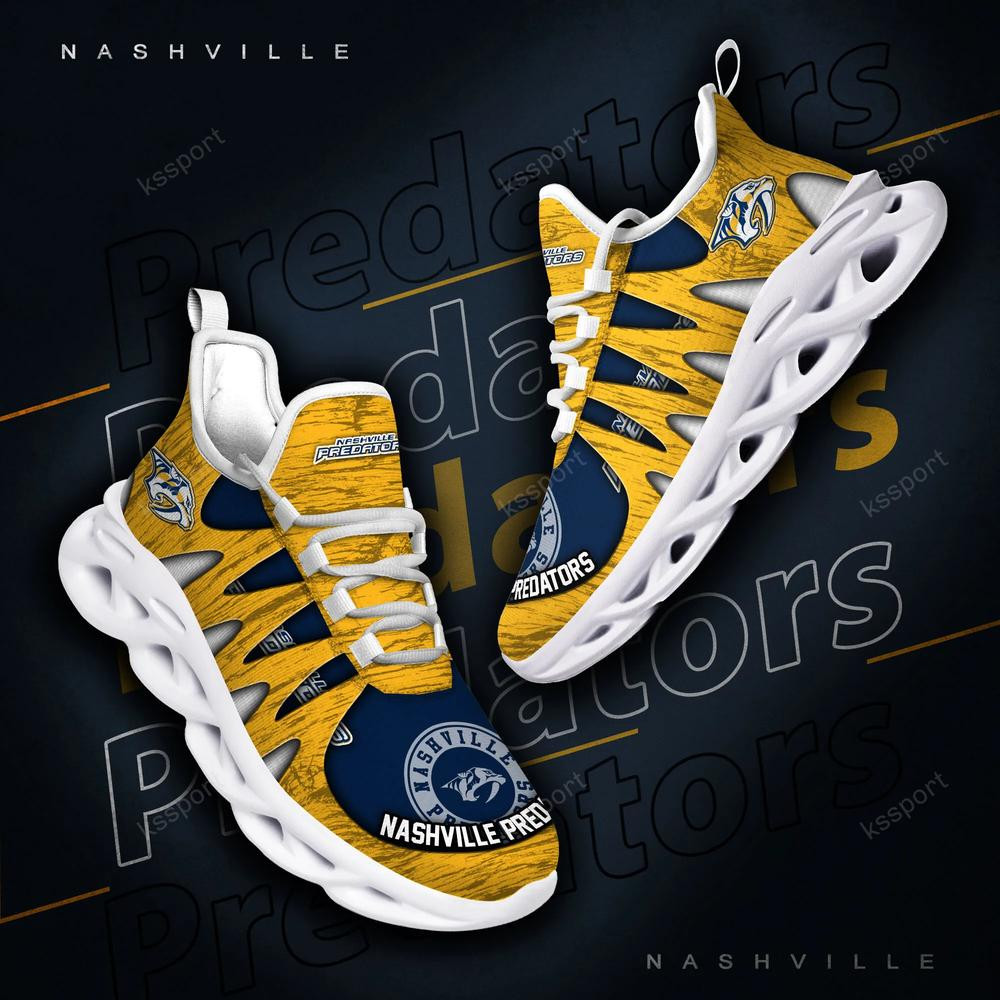 Nashville Predators Max Soul Shoes, Running Sneakers - Famjoys Nashville Predators Max Soul Shoes, Running Sneakers - Famjoys