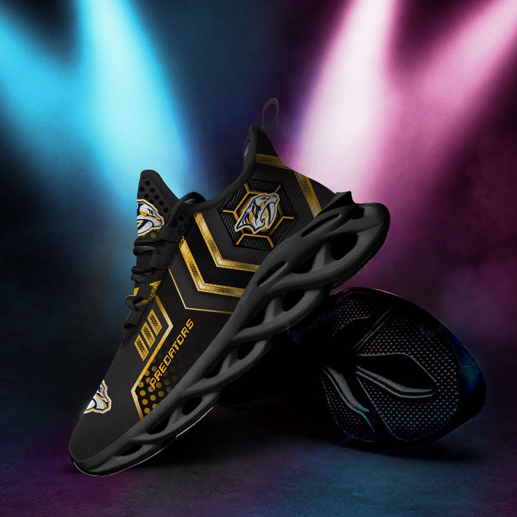 Nashville Predators Max Soul Sneakers Shoes - Famjoys Nashville Predators Max Soul Sneakers Shoes - Famjoys