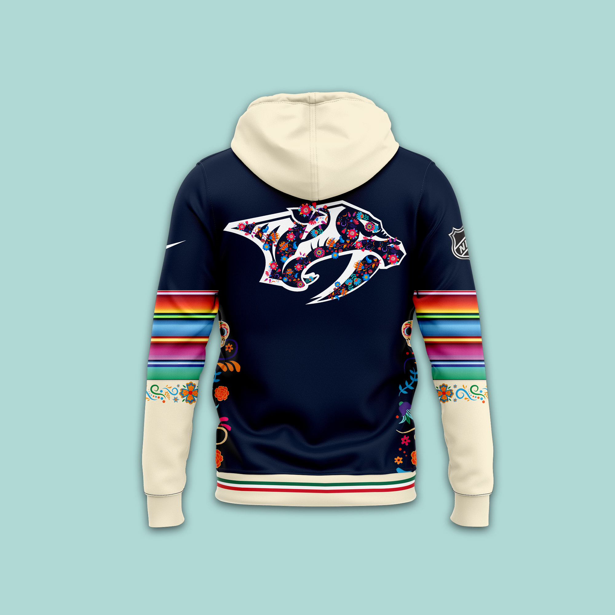 Nashville Predators NHL Dia De Los Muertos Premium Pullover Hoodie - Famjoys Nashville Predators NHL Dia De Los Muertos Premium Pullover Hoodie - Famjoys