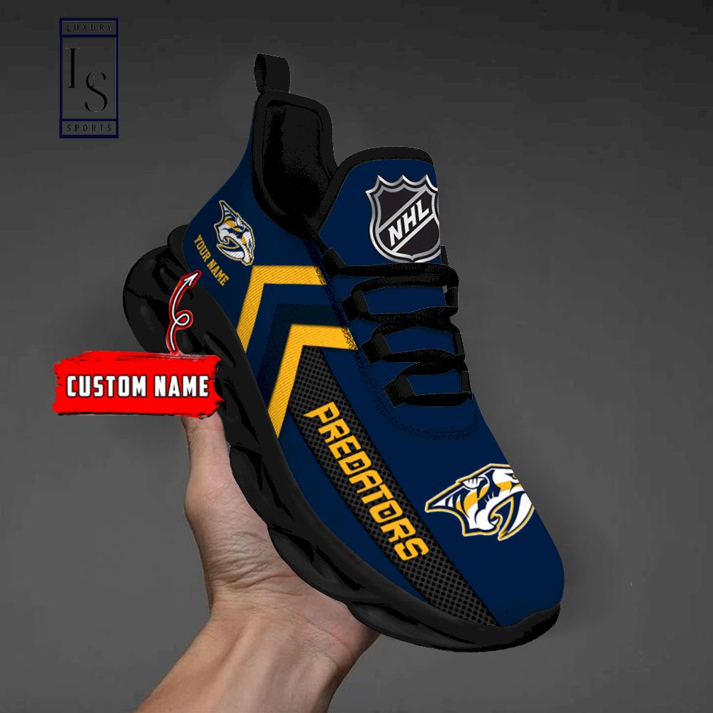 Nashville Predators NHL Personalized Max Soul Shoes - Famjoys Nashville Predators NHL Personalized Max Soul Shoes - Famjoys