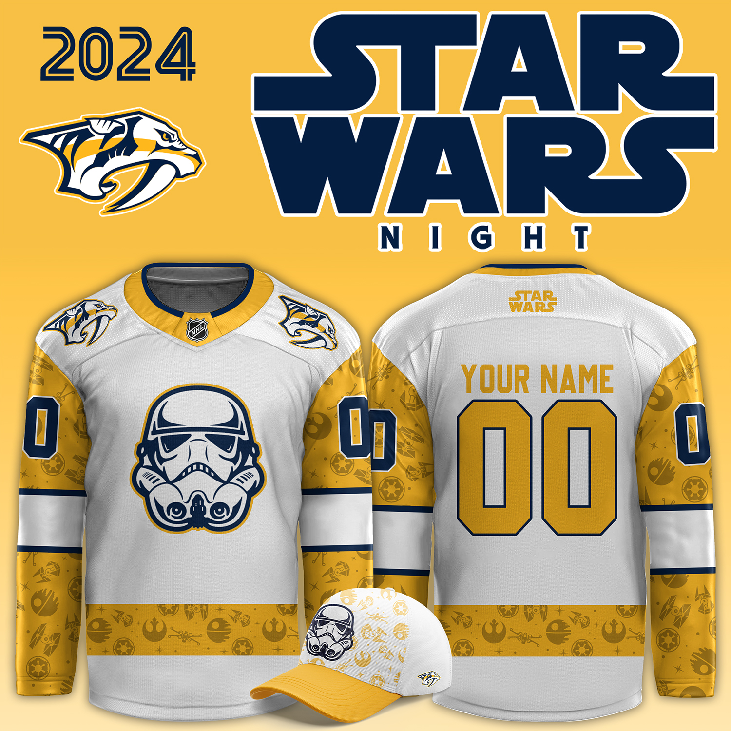 Nashville Predators x Star Wars Night Custom jersey - Famjoys Nashville Predators x Star Wars Night Custom jersey - Famjoys