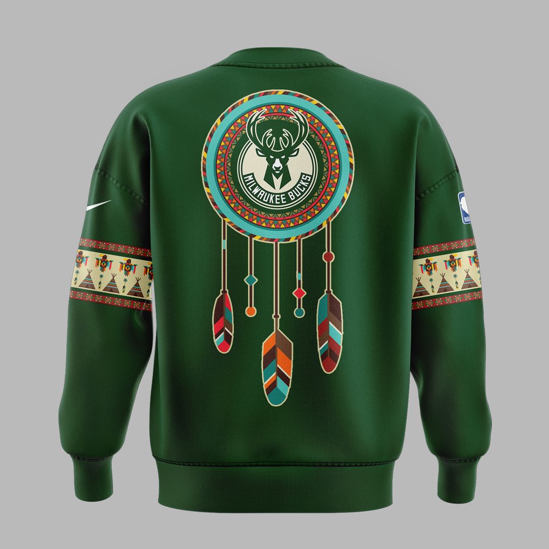 Native American Heritage Night Milwaukee Bucks Sweatshirt - Famjoys Native American Heritage Night Milwaukee Bucks Sweatshirt - Famjoys
