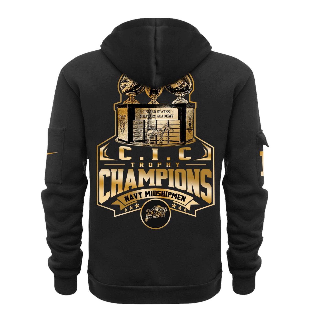Navy CIC Champion New Hoodie Special Editon Gold - Famjoys Navy CIC Champion New Hoodie Special Editon Gold - Famjoys
