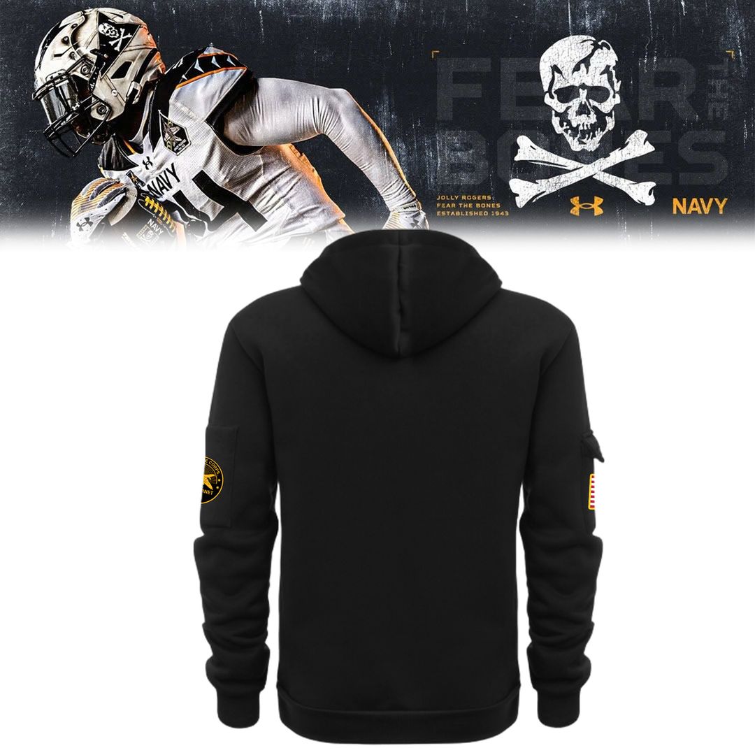 Navy Football 2024 Black New Hoodie - Famjoys Navy Football 2024 Black New Hoodie - Famjoys