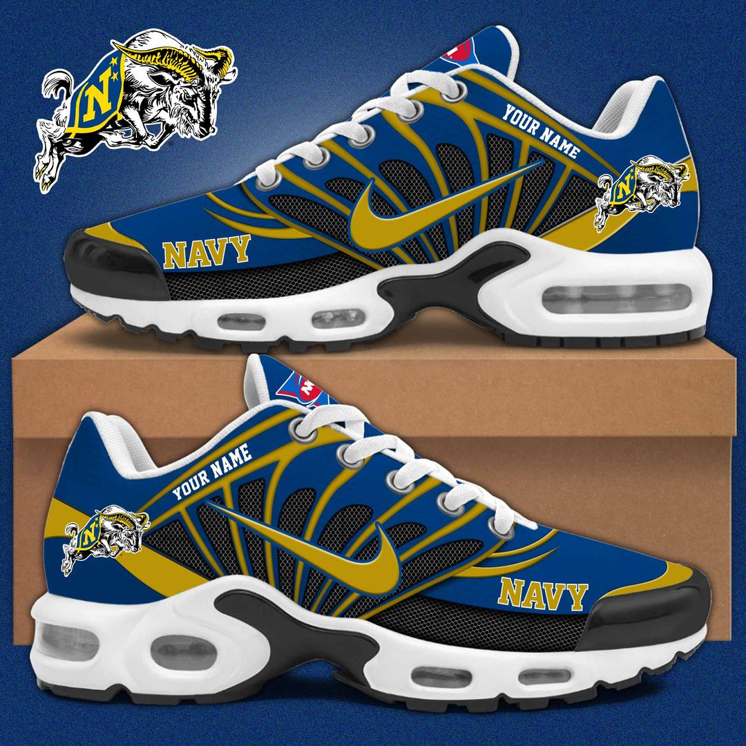 Navy Midshipmen 2024 Air Max Plus Sneakers Edition - Famjoys Navy Midshipmen 2024 Air Max Plus Sneakers Edition - Famjoys