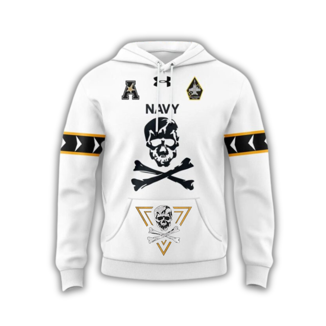 Navy Midshipmen 2024 White Hoodie Edition - Famjoys Navy Midshipmen 2024 White Hoodie Edition - Famjoys