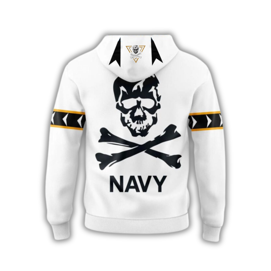 Navy Midshipmen 2024 White Hoodie Edition - Famjoys Navy Midshipmen 2024 White Hoodie Edition - Famjoys