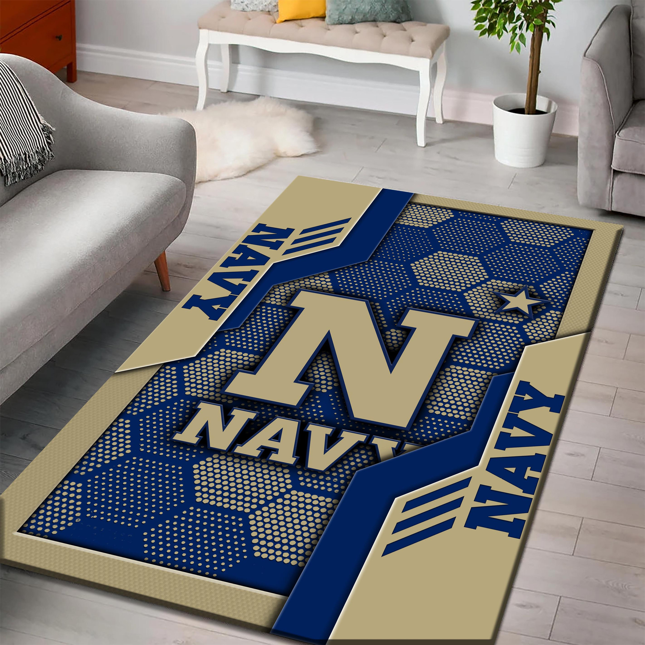 Navy Midshipmen Area Rugs 3713 - Famjoys Navy Midshipmen Area Rugs 3713 - Famjoys
