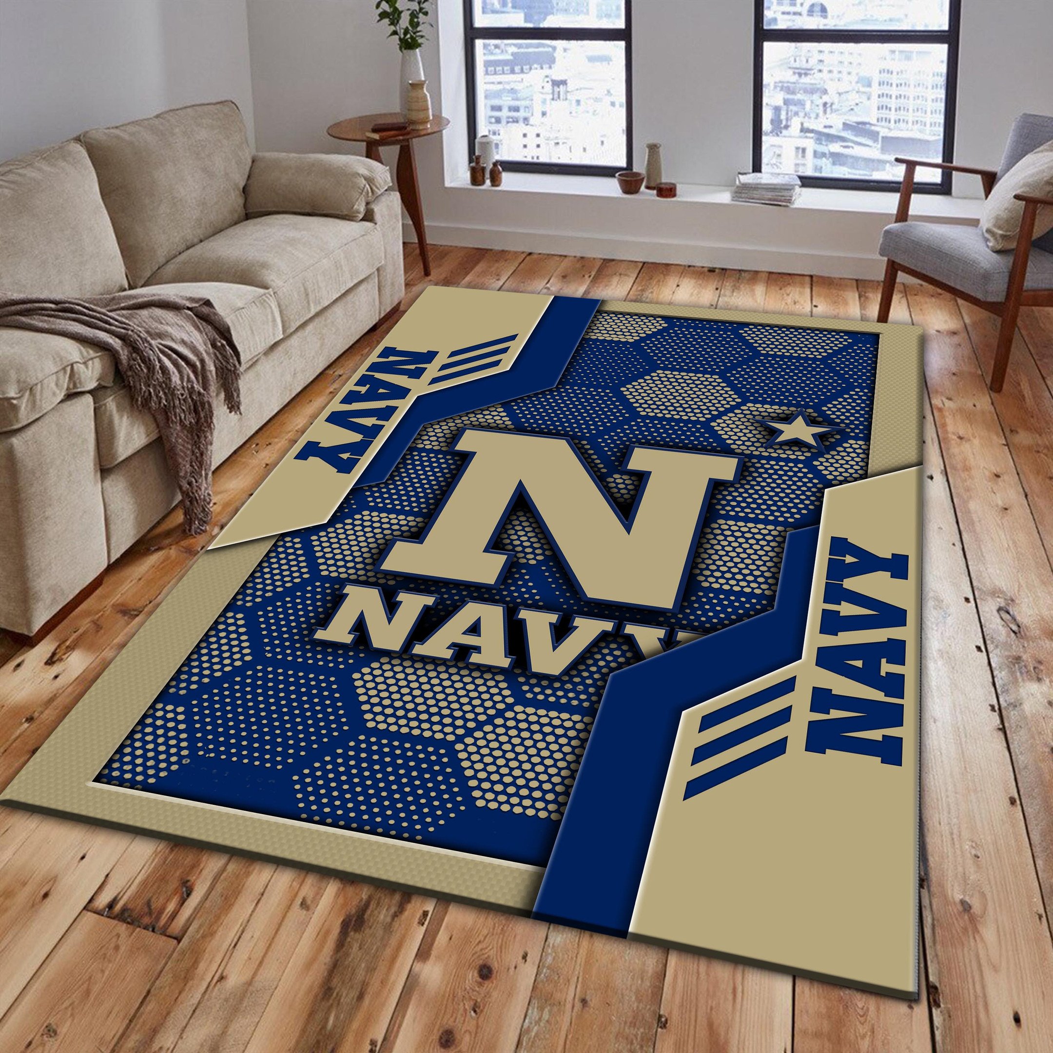 Navy Midshipmen Area Rugs 3713 - Famjoys Navy Midshipmen Area Rugs 3713 - Famjoys