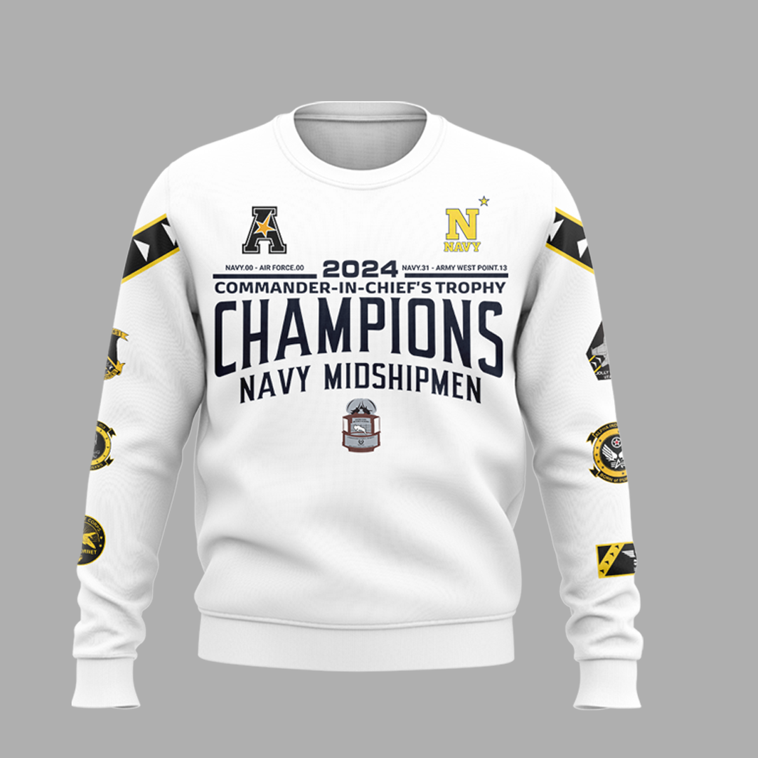 Navy Midshipmen CIC Trophy Champions Hoodie - Famjoys Navy Midshipmen CIC Trophy Champions Hoodie - Famjoys