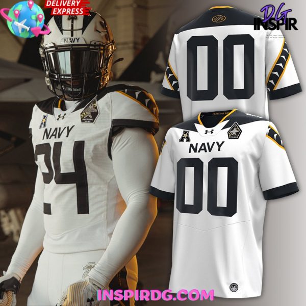 Navy Midshipmen Fear The Bold Football Jersey - Famjoys Navy Midshipmen Fear The Bold Football Jersey - Famjoys