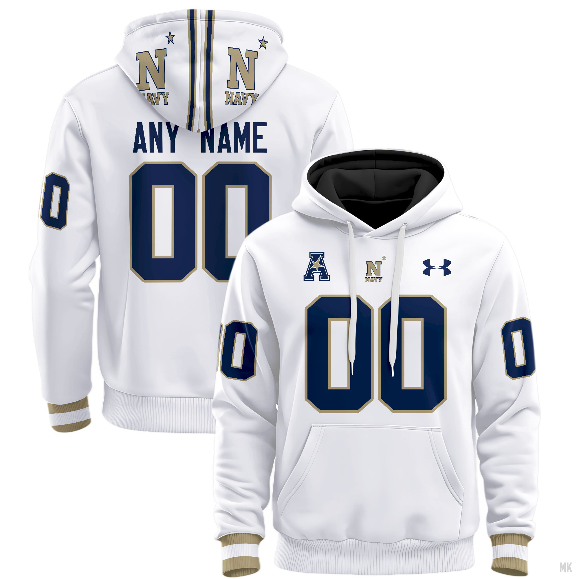 Navy Midshipmen Football Hoodie - Famjoys Navy Midshipmen Football Hoodie - Famjoys