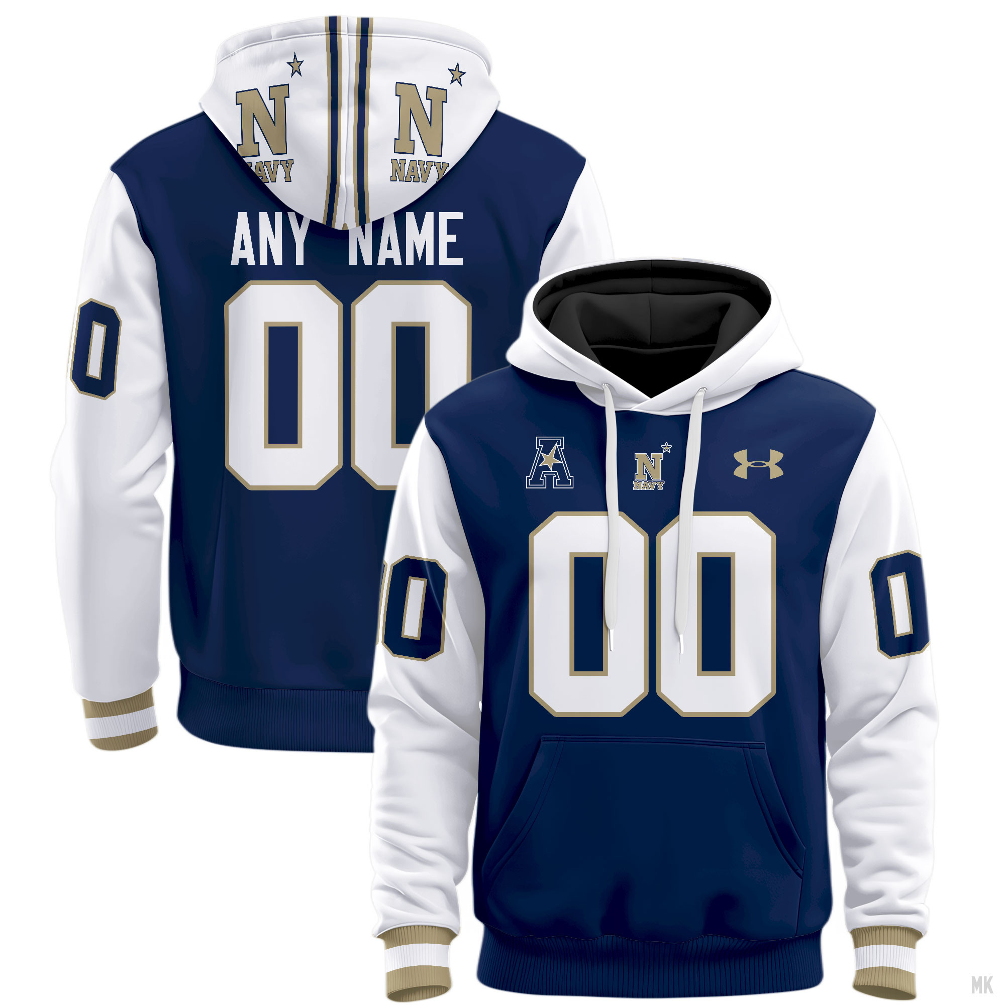 Navy Midshipmen Football Hoodie - Famjoys Navy Midshipmen Football Hoodie - Famjoys