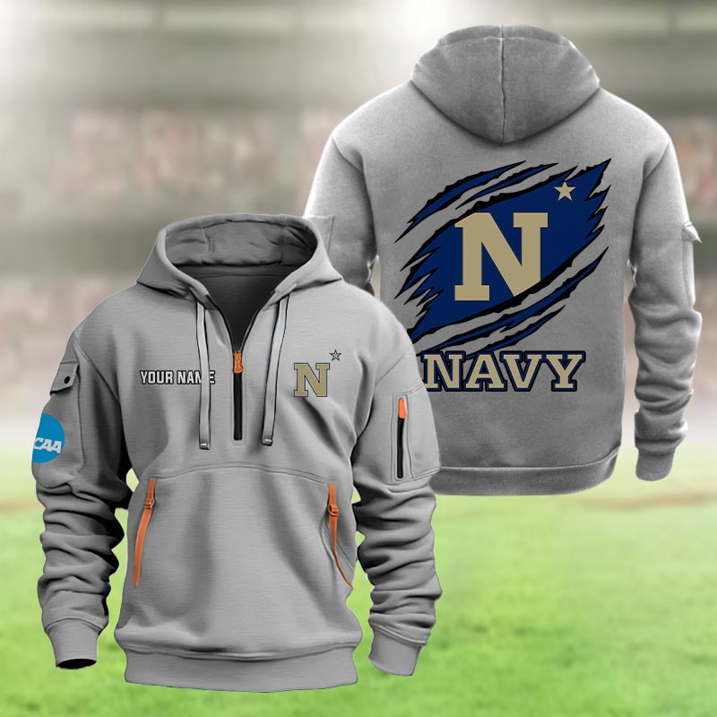 Navy Midshipmen Heavy Hoodie - Famjoys Navy Midshipmen Heavy Hoodie - Famjoys