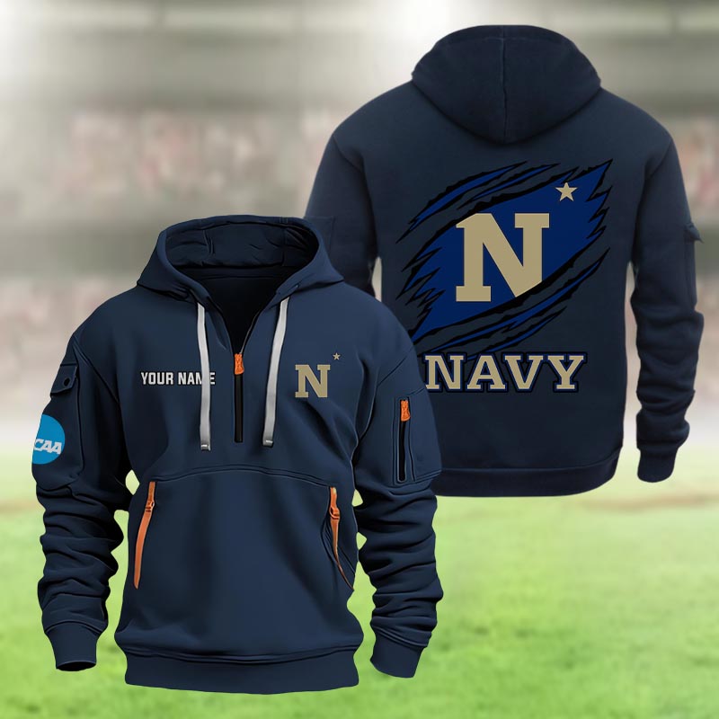 Navy Midshipmen Heavy Hoodie - Famjoys Navy Midshipmen Heavy Hoodie - Famjoys
