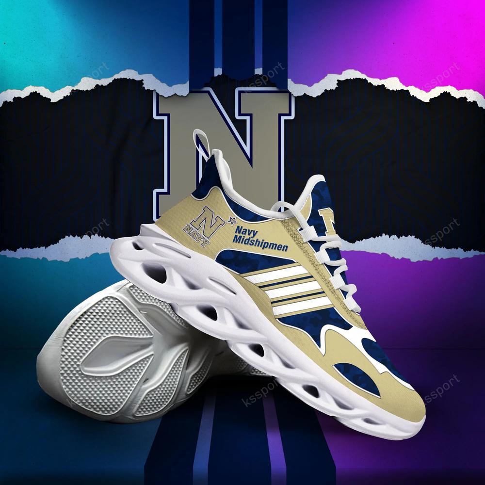 Navy Midshipmen Max Soul Clunky, Camo Running Sneakers For Fan Ever - Famjoys Navy Midshipmen Max Soul Clunky, Camo Running Sneakers For Fan Ever - Famjoys