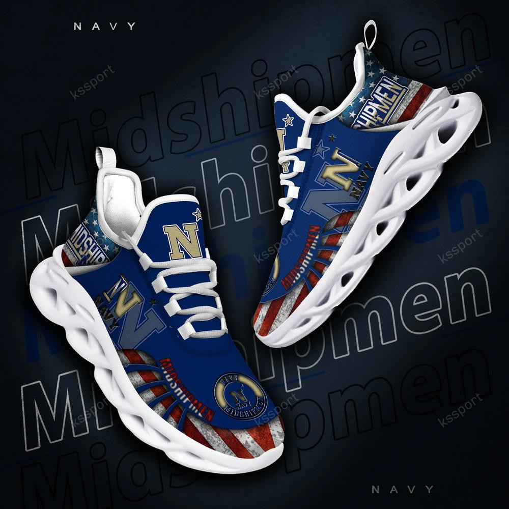 Navy Midshipmen Max Soul Clunky Shoes - Famjoys Navy Midshipmen Max Soul Clunky Shoes - Famjoys