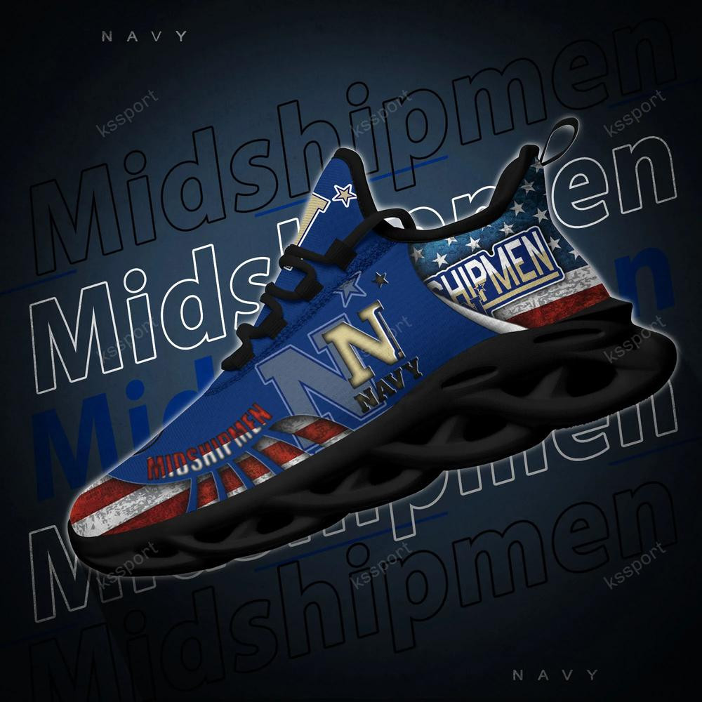 Navy Midshipmen Max Soul Clunky Shoes - Famjoys Navy Midshipmen Max Soul Clunky Shoes - Famjoys