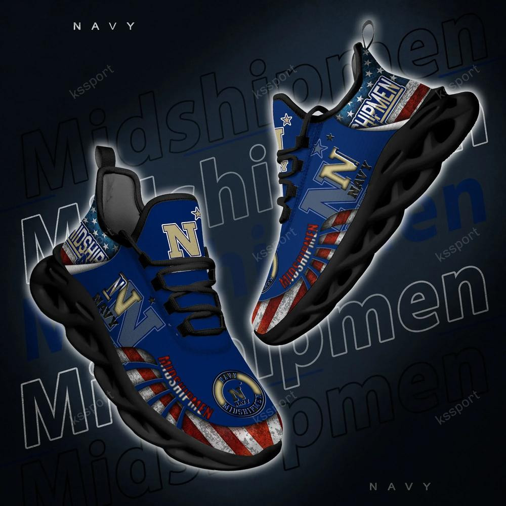 Navy Midshipmen Max Soul Clunky Shoes - Famjoys Navy Midshipmen Max Soul Clunky Shoes - Famjoys