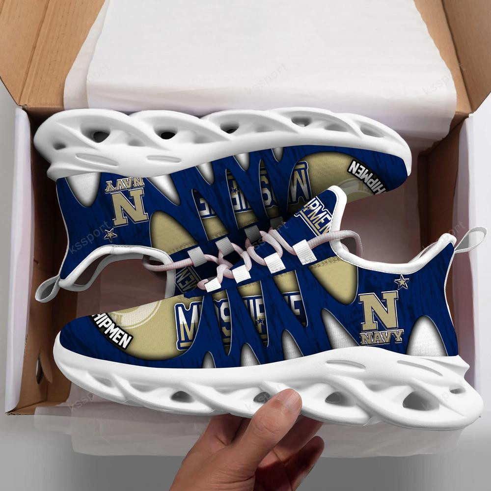 Navy Midshipmen Max Soul Shoes, Running Sneakers - Famjoys Navy Midshipmen Max Soul Shoes, Running Sneakers - Famjoys