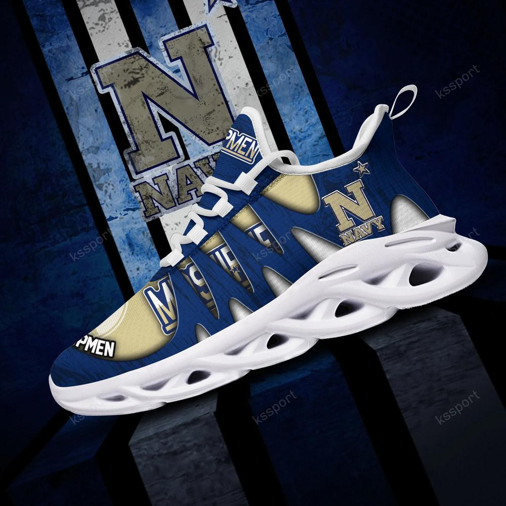 Navy Midshipmen Max Soul Shoes, Running Sneakers - Famjoys Navy Midshipmen Max Soul Shoes, Running Sneakers - Famjoys