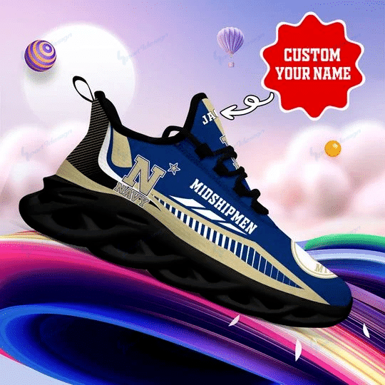 Navy Midshipmen Max Soul YZ Running Sneakers 431 - Famjoys Navy Midshipmen Max Soul YZ Running Sneakers 431 - Famjoys