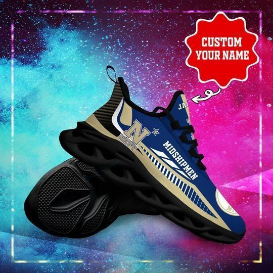 Navy Midshipmen Max Soul YZ Running Sneakers 431 - Famjoys Navy Midshipmen Max Soul YZ Running Sneakers 431 - Famjoys