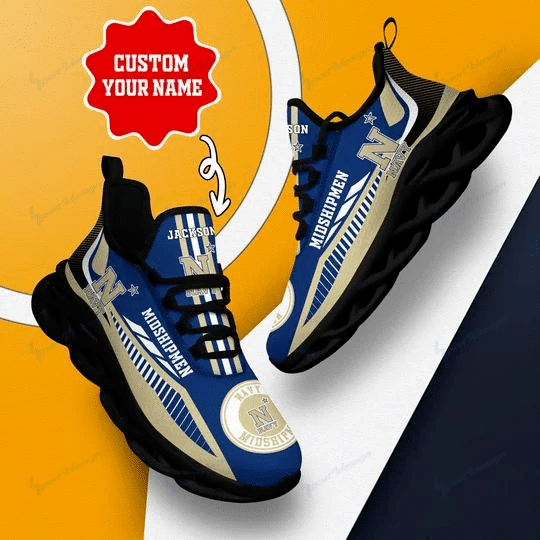 Navy Midshipmen Max Soul YZ Running Sneakers 431 - Famjoys Navy Midshipmen Max Soul YZ Running Sneakers 431 - Famjoys