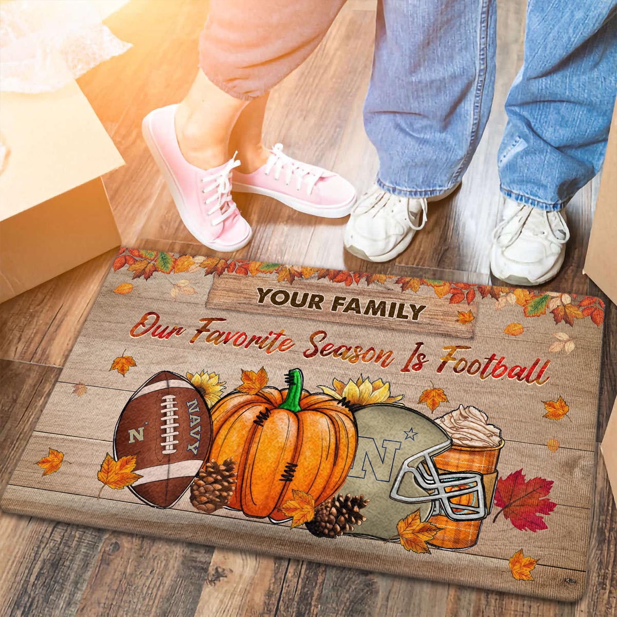 Navy Midshipmen Our Favorite Season is Football Doormat - Famjoys Navy Midshipmen Our Favorite Season is Football Doormat - Famjoys