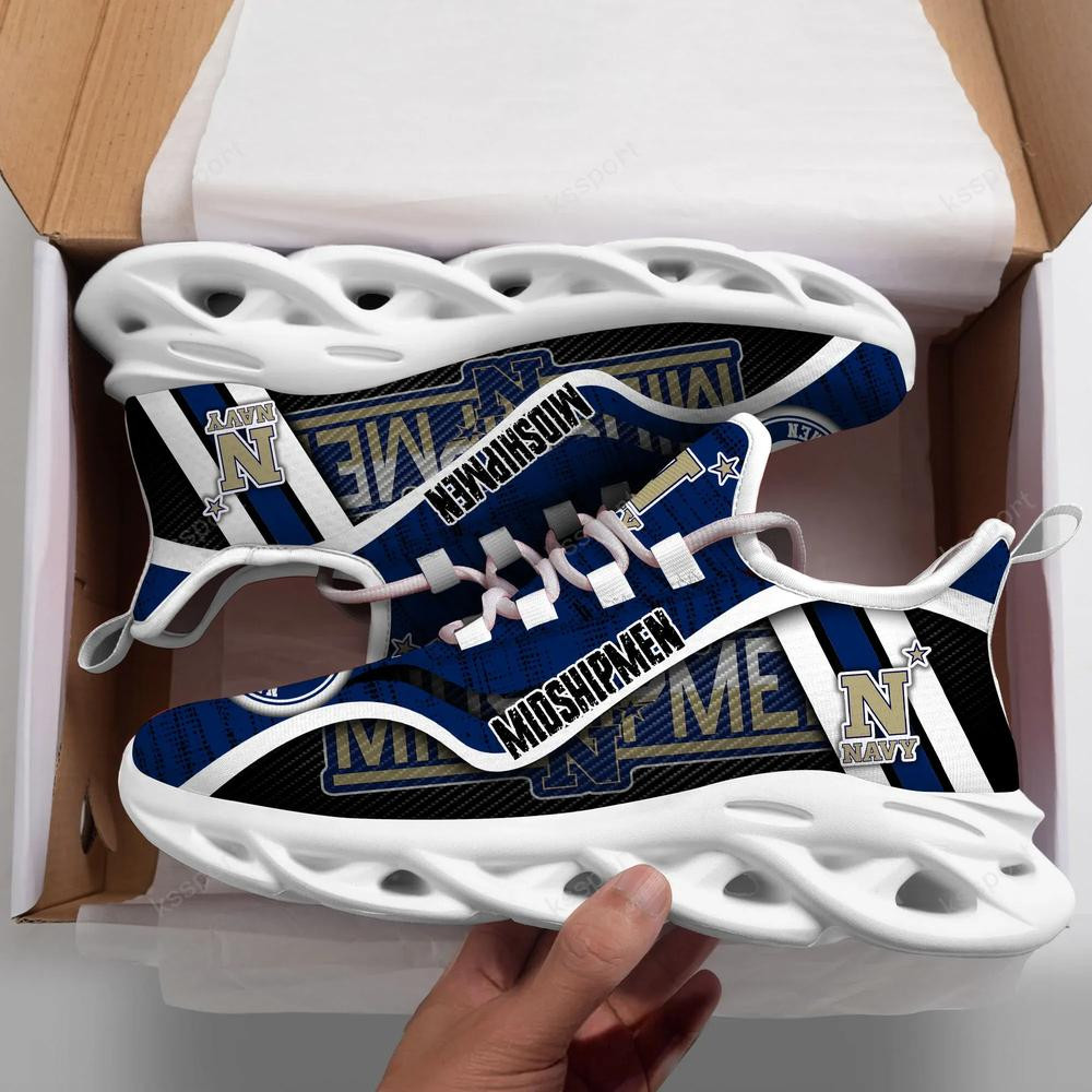 Navy Midshipmen Personalized Max Soul Shoes 2022 - Famjoys Navy Midshipmen Personalized Max Soul Shoes 2022 - Famjoys