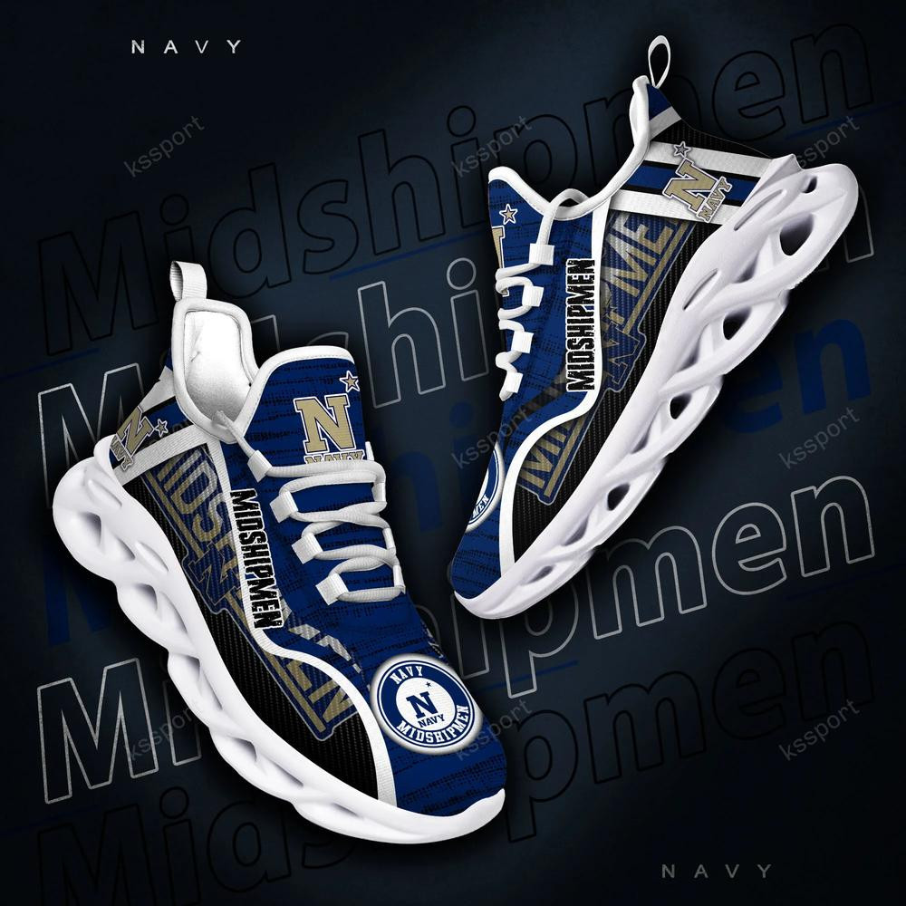 Navy Midshipmen Personalized Max Soul Shoes 2022 - Famjoys Navy Midshipmen Personalized Max Soul Shoes 2022 - Famjoys