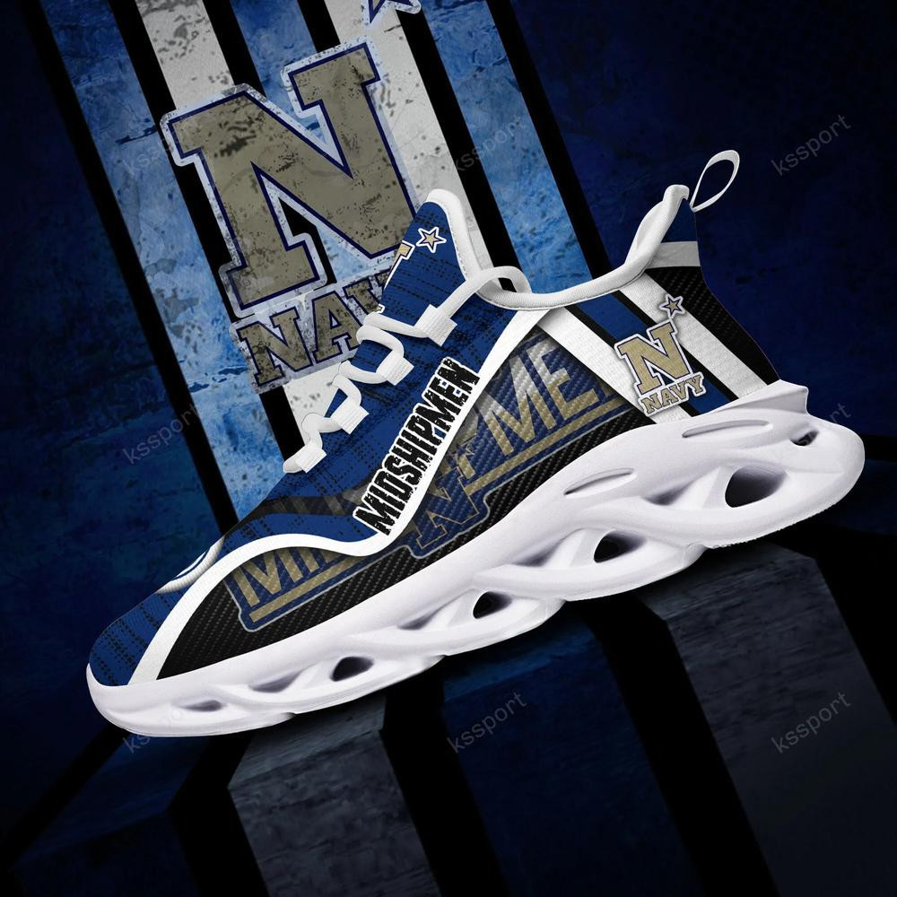 Navy Midshipmen Personalized Max Soul Shoes 2022 - Famjoys Navy Midshipmen Personalized Max Soul Shoes 2022 - Famjoys