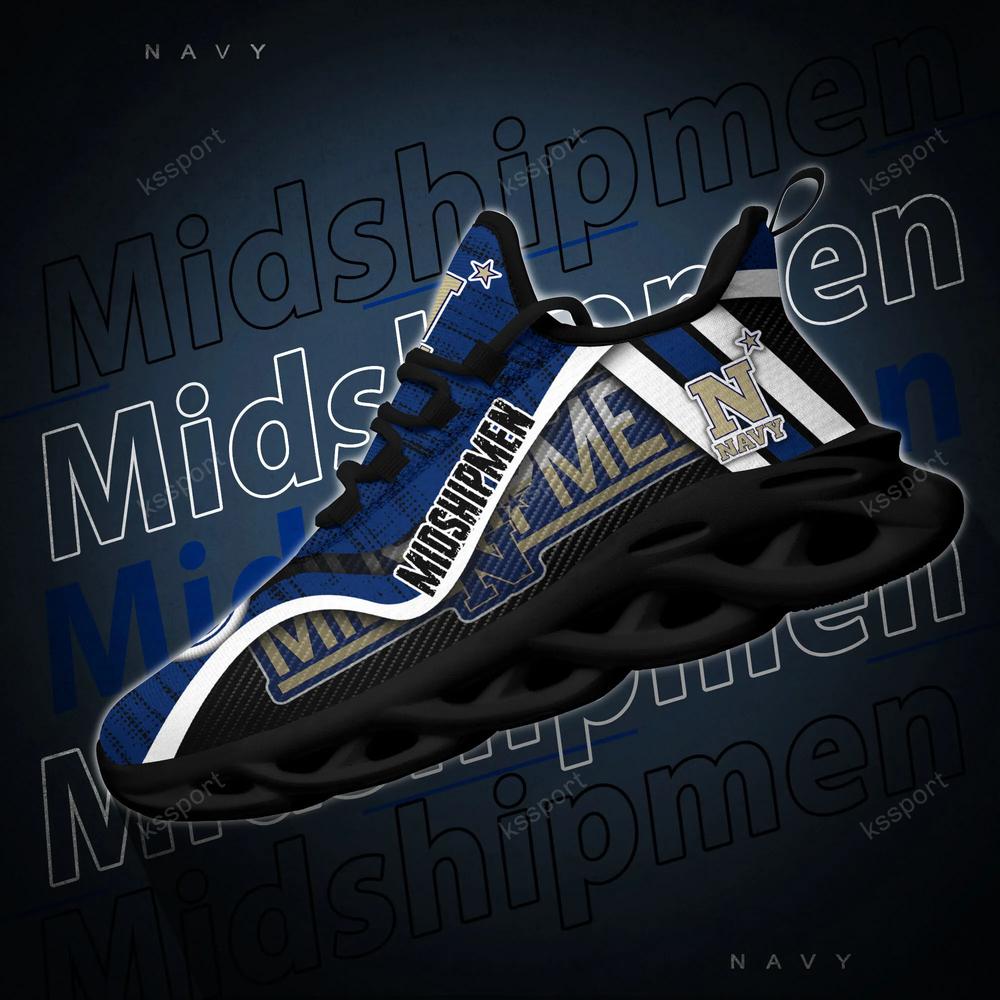 Navy Midshipmen Personalized Max Soul Shoes 2022 - Famjoys Navy Midshipmen Personalized Max Soul Shoes 2022 - Famjoys