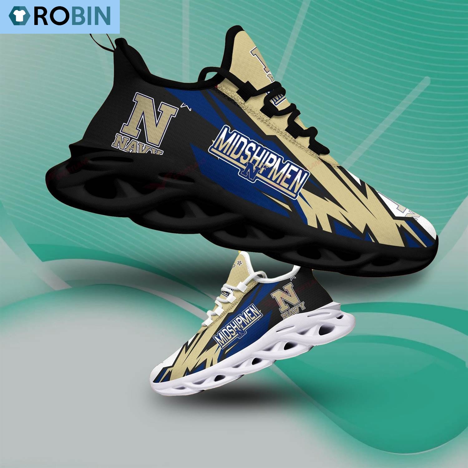 Navy Midshipmen Sneakers - Famjoys Navy Midshipmen Sneakers - Famjoys