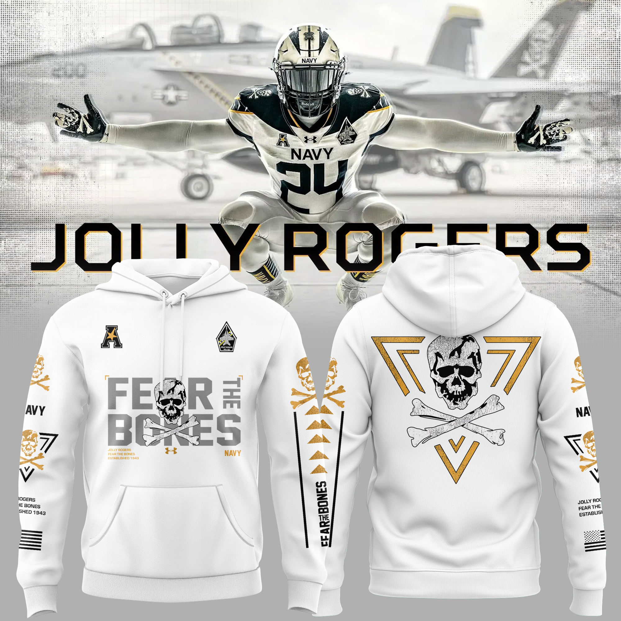 Navy Midshipmen Special Edition Football Hoodie - Famjoys Navy Midshipmen Special Edition Football Hoodie - Famjoys