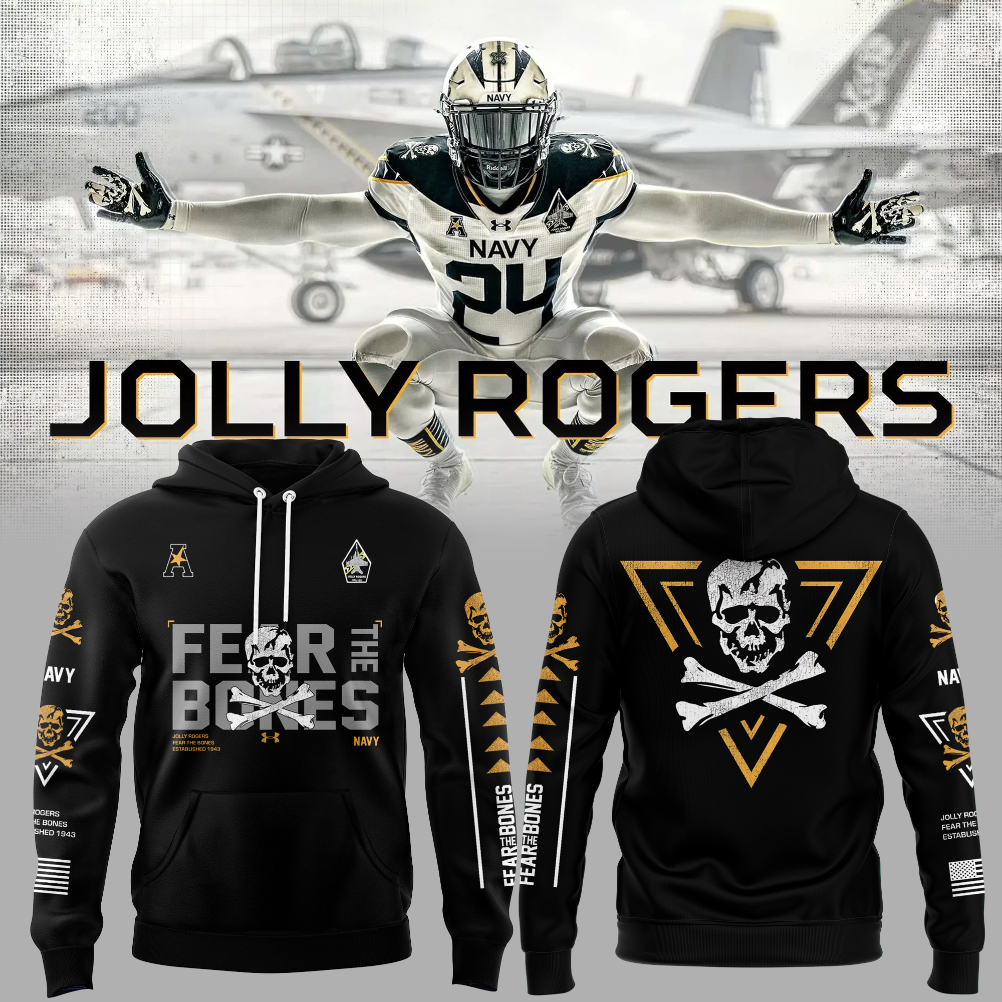 Navy Midshipmen Special Edition Football Hoodie - Famjoys Navy Midshipmen Special Edition Football Hoodie - Famjoys