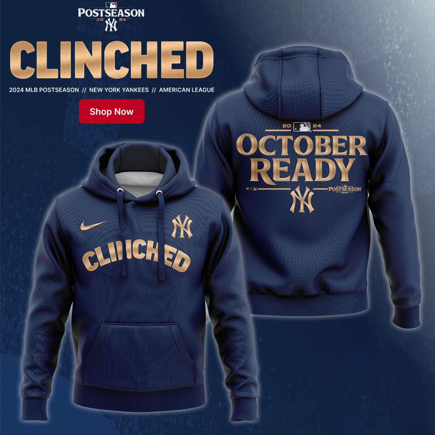 Navy Postseason Locker Room T-Shirt - Famjoys Navy Postseason Locker Room T-Shirt - Famjoys