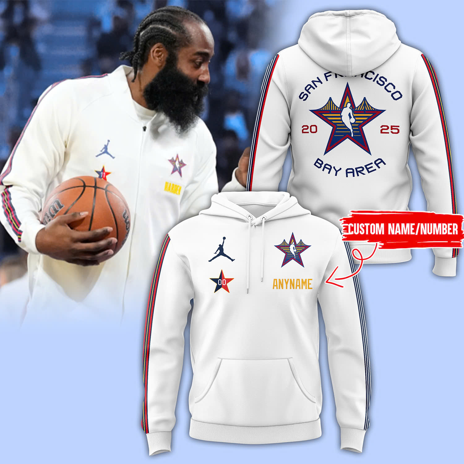 NBA 2025 All Star Pullover Hoodie – Custom - Famjoys NBA 2025 All Star Pullover Hoodie – Custom - Famjoys