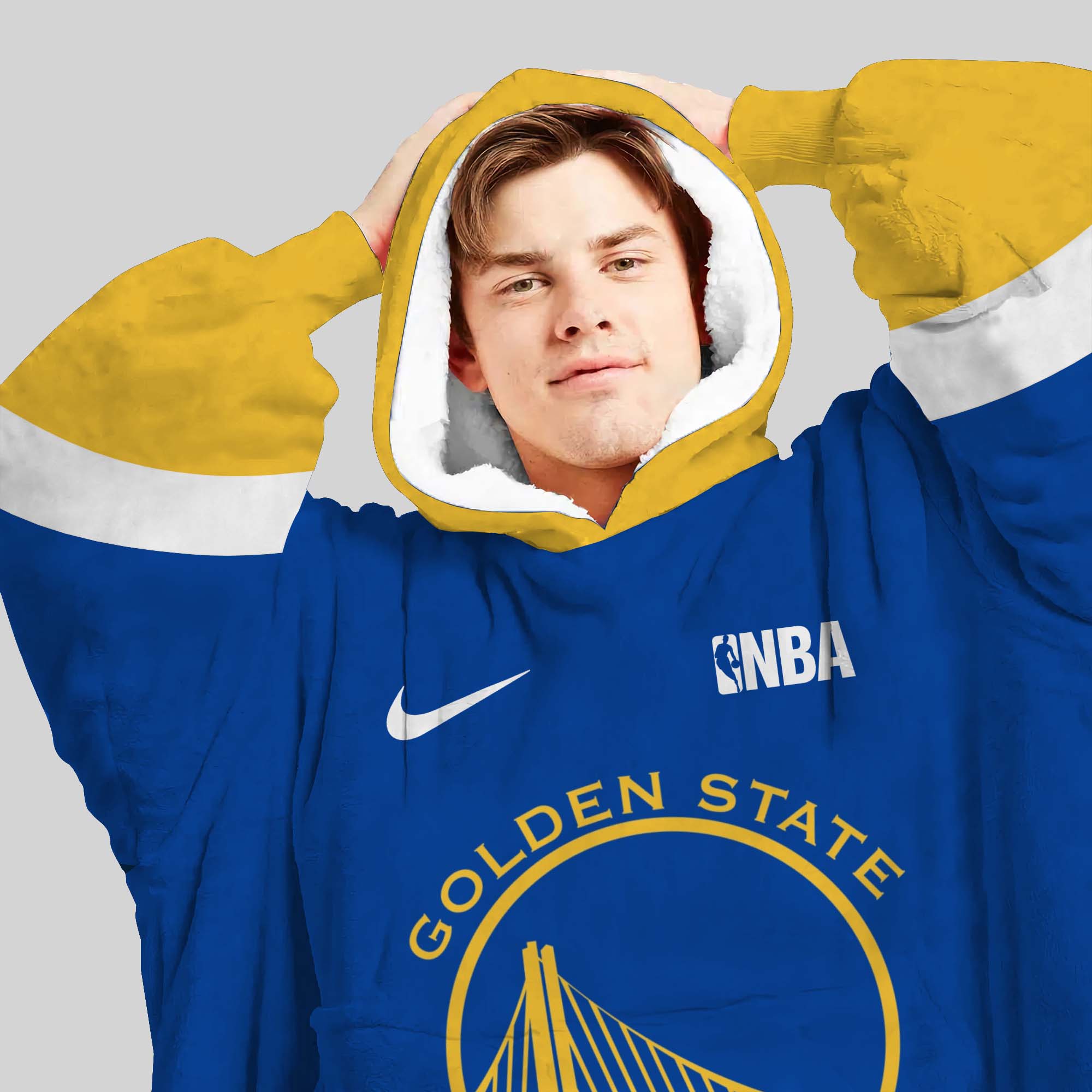 NBA Golden State Warriors Personalized oodie blanket hoodie snuggie hoodies for all family - Famjoys NBA Golden State Warriors Personalized oodie blanket hoodie snuggie hoodies for all family - Famjoys