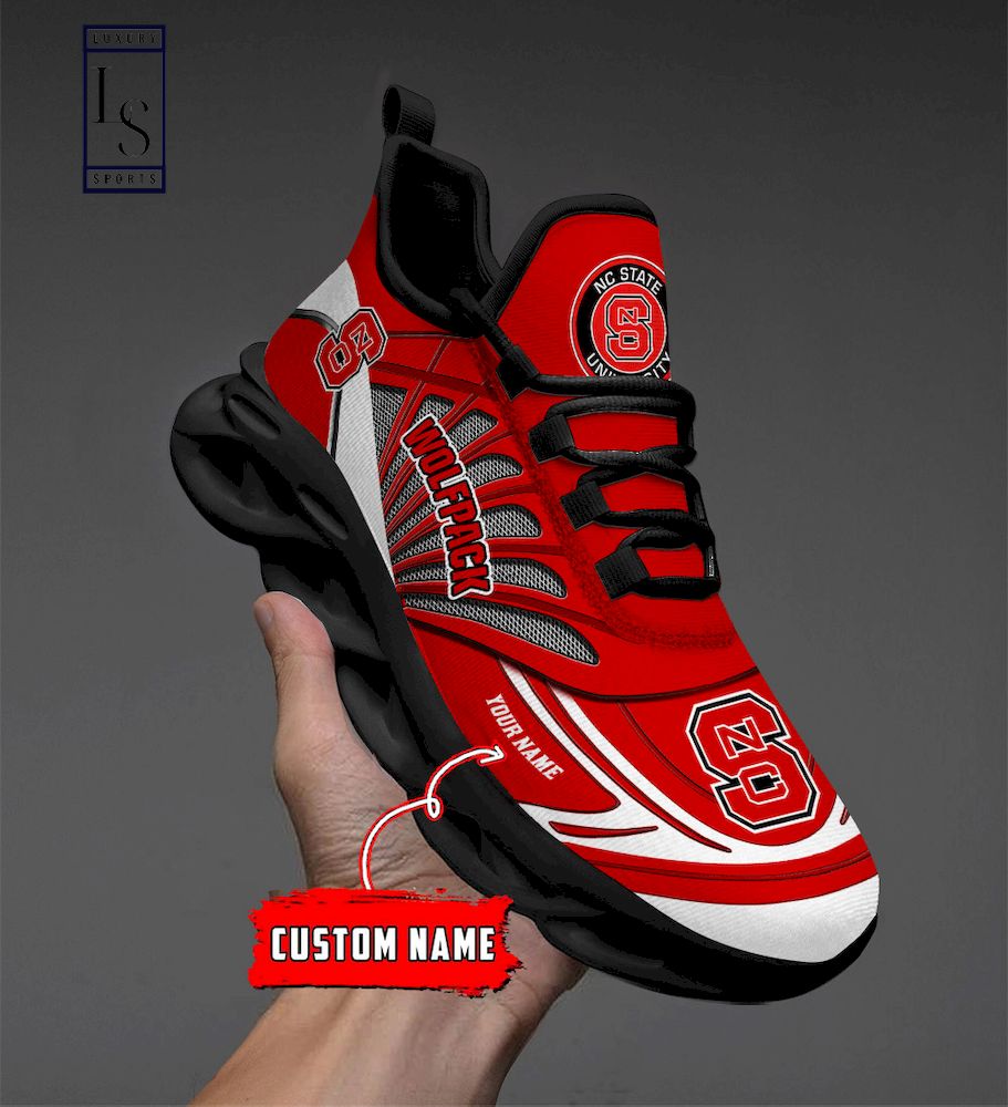 NC State Wolfpack Custom Name Max Soul Shoes - Famjoys NC State Wolfpack Custom Name Max Soul Shoes - Famjoys