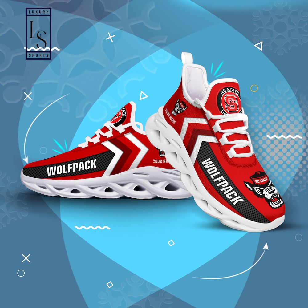 NC State Wolfpack Personalized Max Soul Shoes - Famjoys NC State Wolfpack Personalized Max Soul Shoes - Famjoys