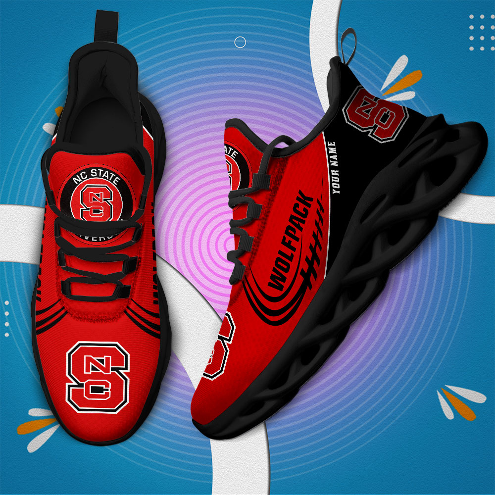 NC State Wolfpack PERSONALIZED MAX SOUL SHOES T1 - Famjoys NC State Wolfpack PERSONALIZED MAX SOUL SHOES T1 - Famjoys