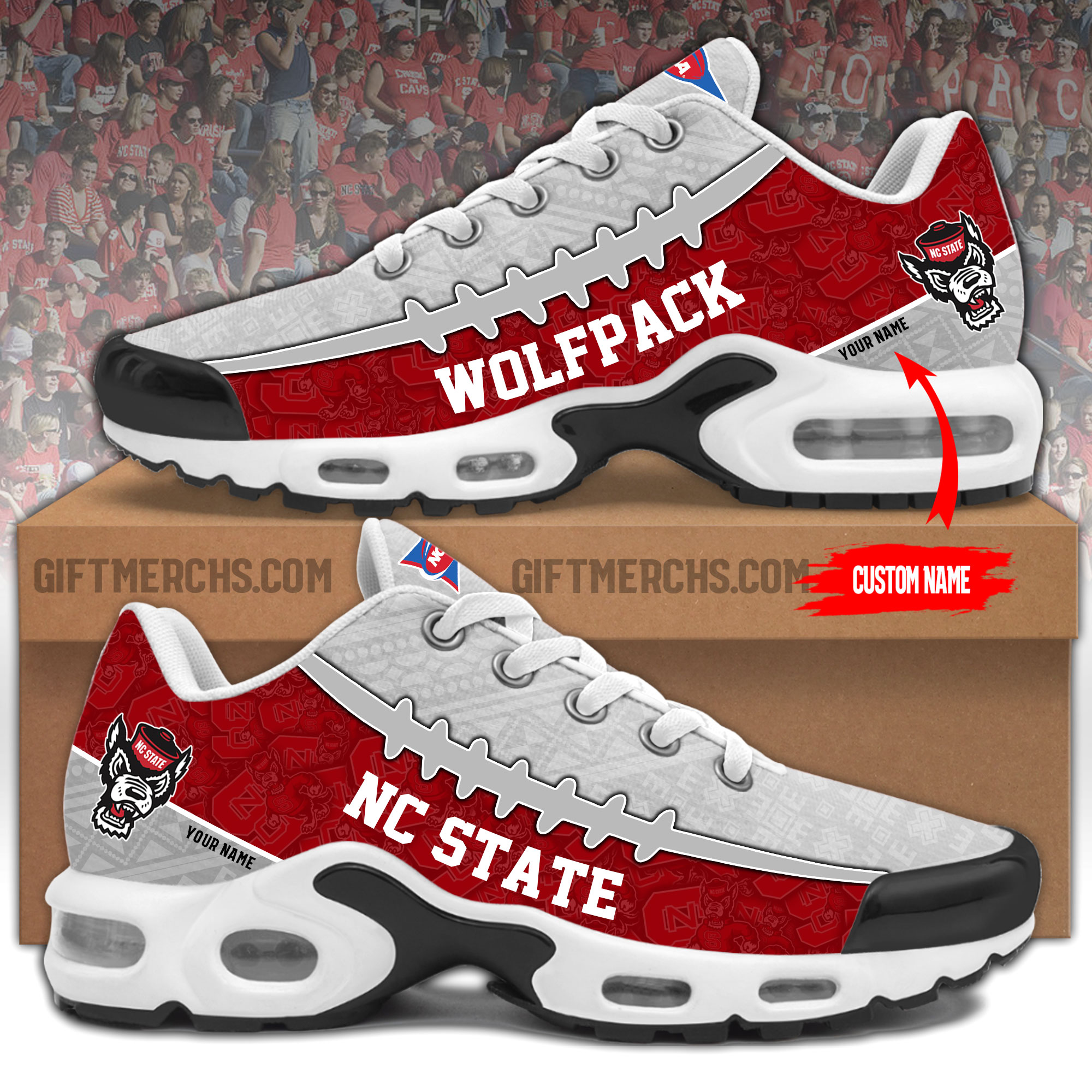 NC State Wolfpack Personalized Shoes - Famjoys NC State Wolfpack Personalized Shoes - Famjoys