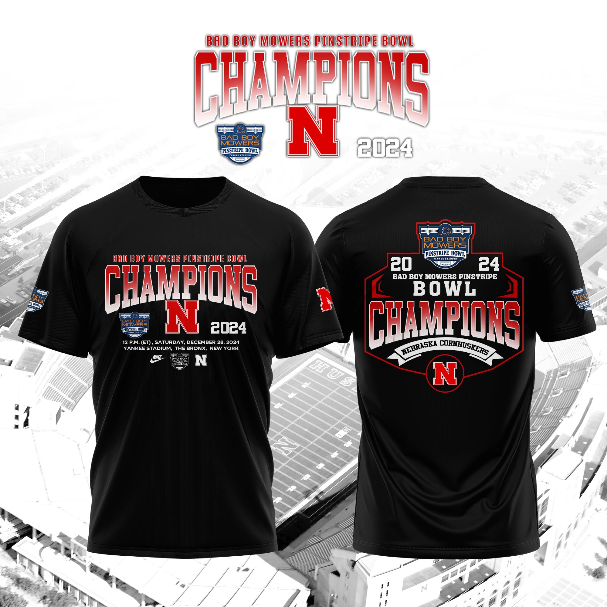 Nebraska Cornhuskers Bowl Champion  Tshirt