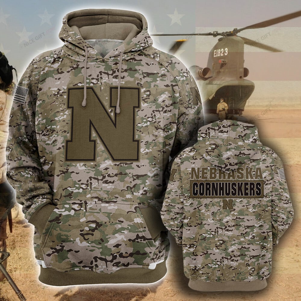 Nebraska Cornhuskers Camouflage Hoodie - Famjoys Nebraska Cornhuskers Camouflage Hoodie - Famjoys