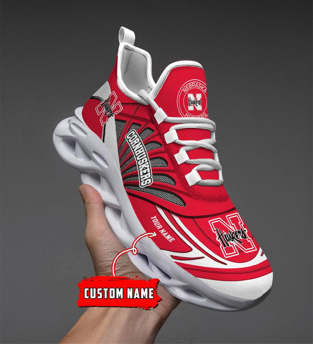 Nebraska Cornhuskers Custom Name Max Soul Shoes - Famjoys Nebraska Cornhuskers Custom Name Max Soul Shoes - Famjoys