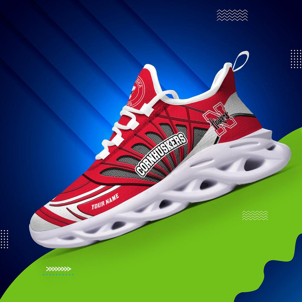 Nebraska Cornhuskers Custom Name Max Soul Shoes - Famjoys Nebraska Cornhuskers Custom Name Max Soul Shoes - Famjoys