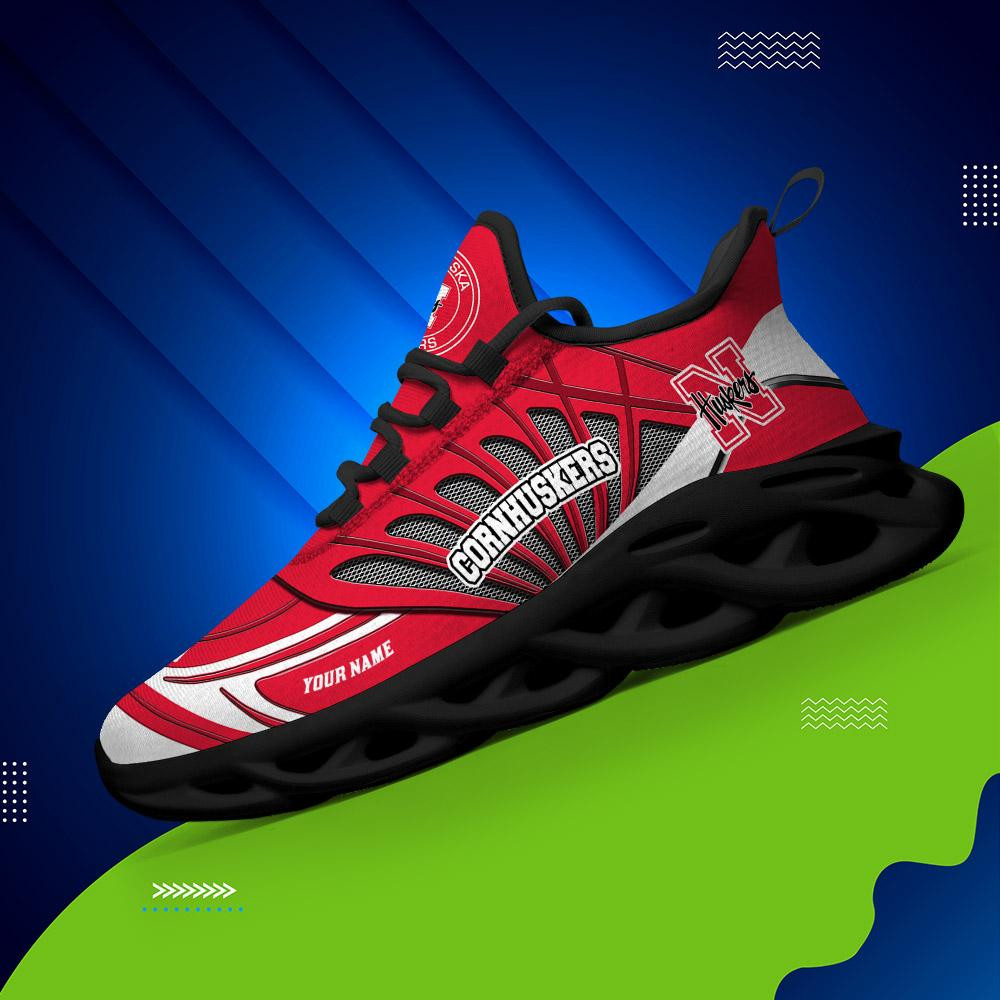 Nebraska Cornhuskers Custom Name Max Soul Shoes - Famjoys Nebraska Cornhuskers Custom Name Max Soul Shoes - Famjoys