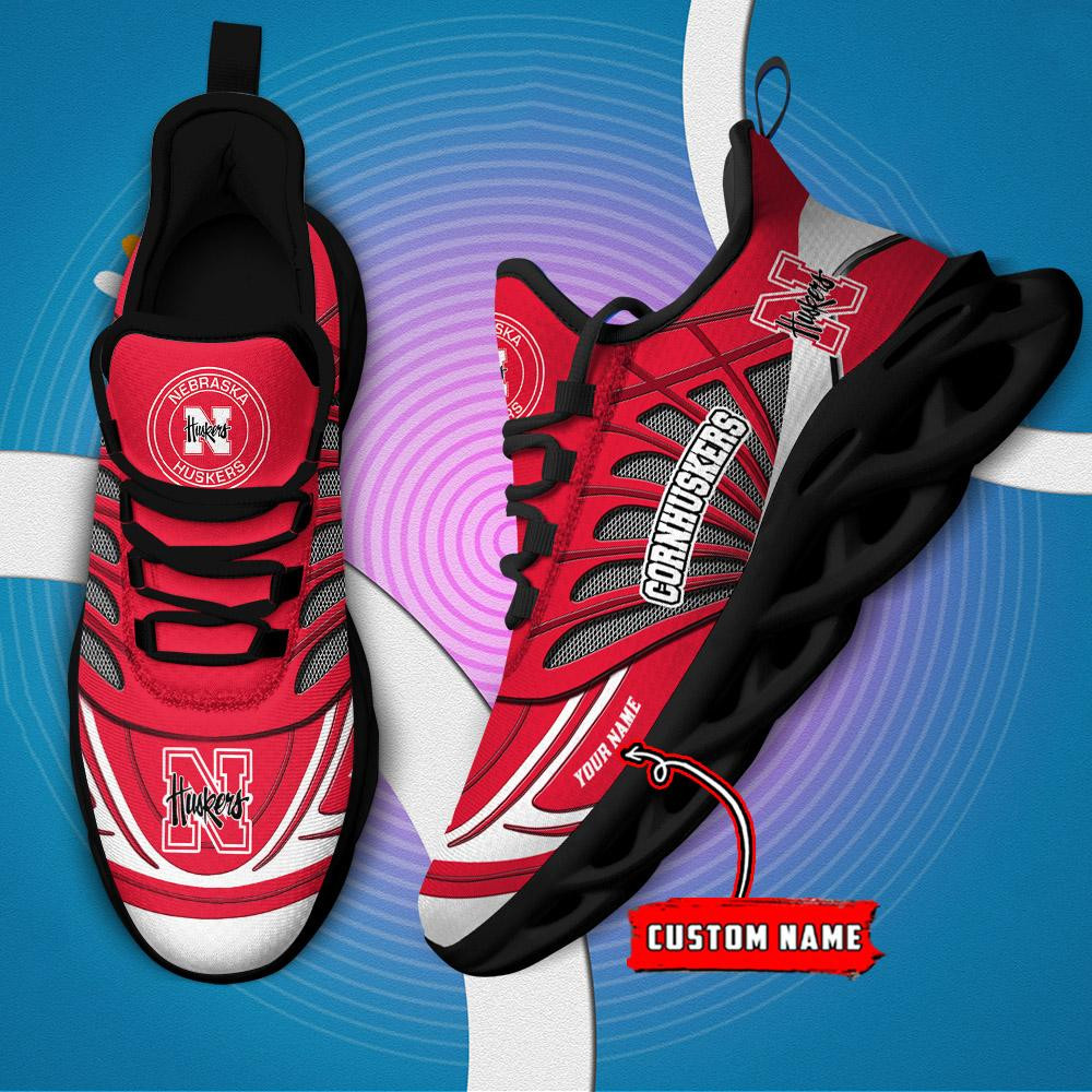 Nebraska Cornhuskers Custom Name Max Soul Shoes - Famjoys Nebraska Cornhuskers Custom Name Max Soul Shoes - Famjoys